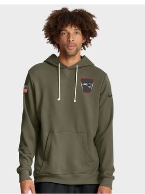 Patriots Olive Green Pullover Hoodie
